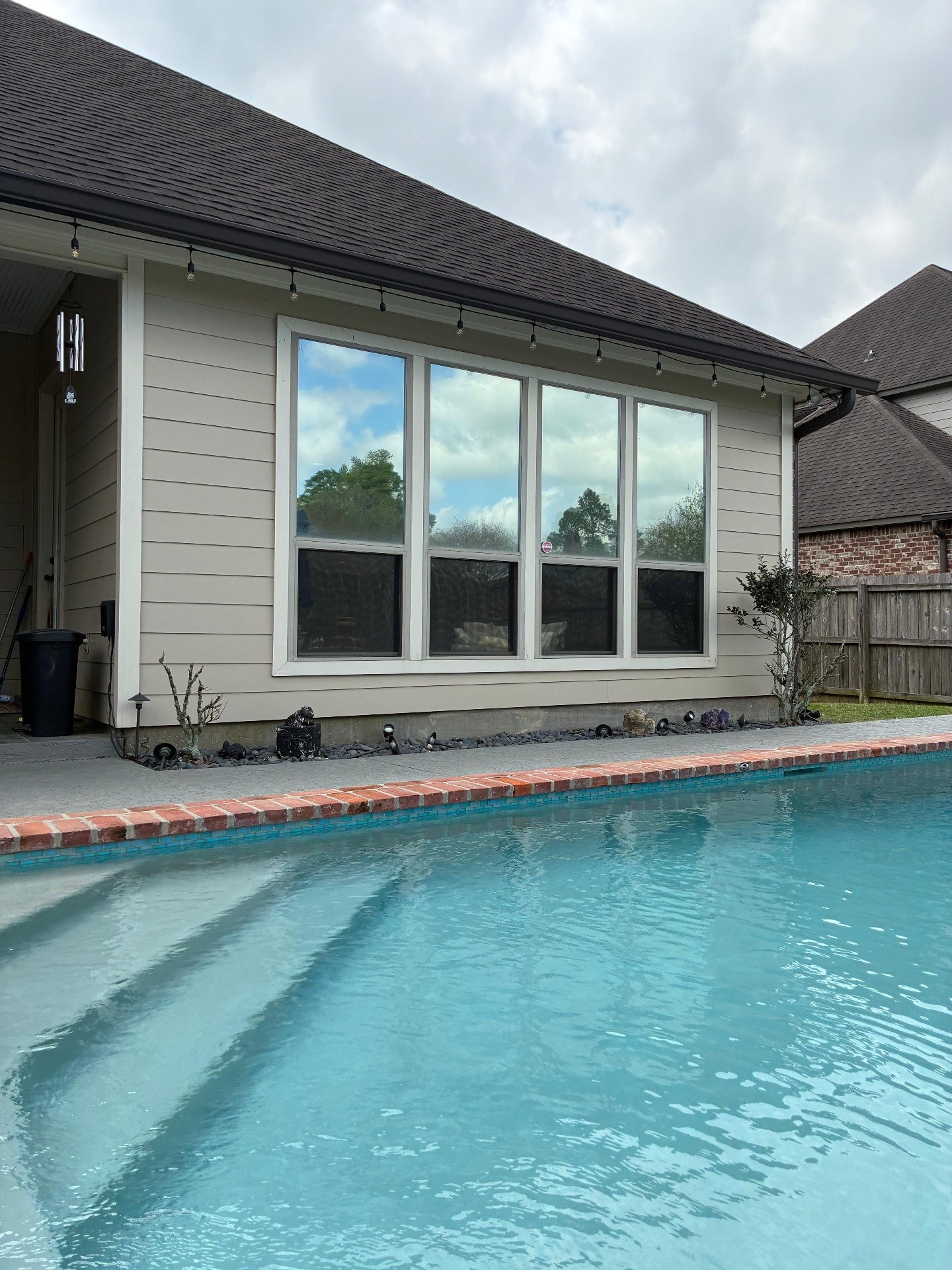 Luxury estate windows after tint installation